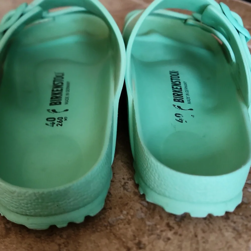 Birkenstock Womans Mint Green Sandals Size EUR 40 - Picture 3 of 14